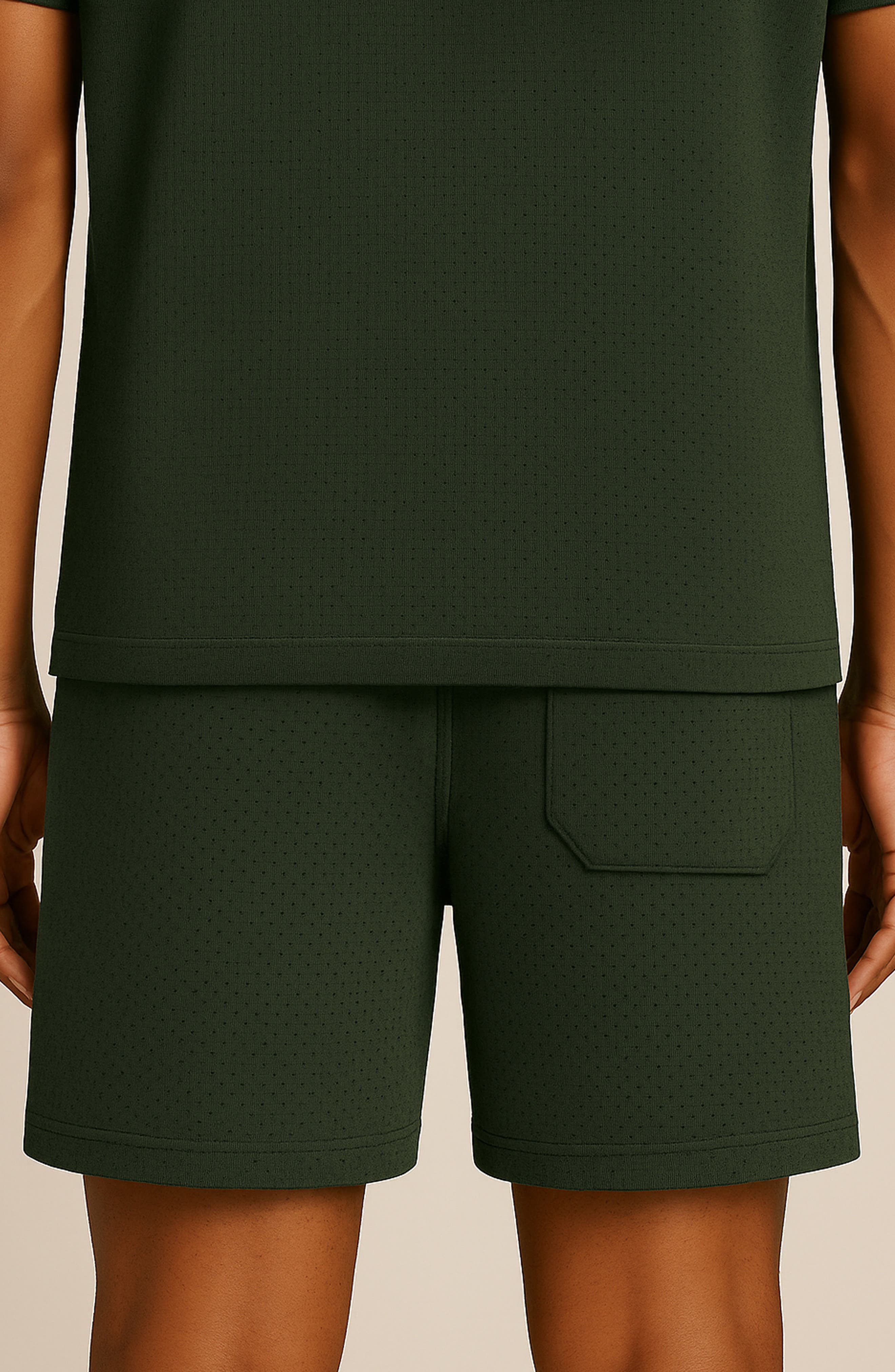 Perforated Cotton Drawstring Shorts - image 2