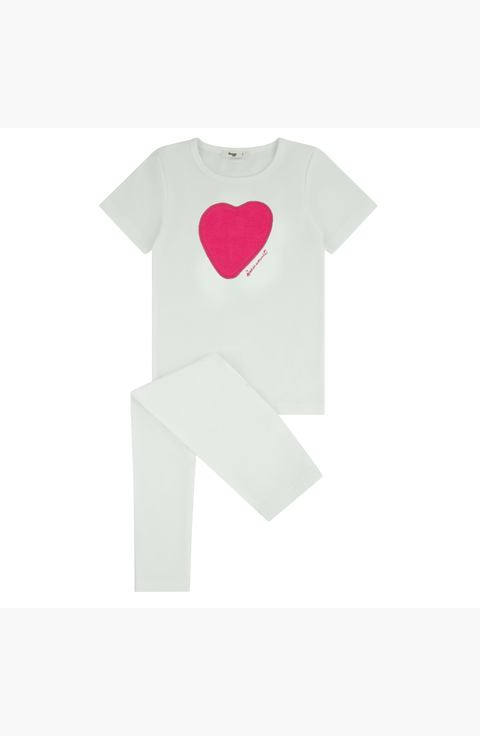 Short Sleeve Heart Star Loungewear Set