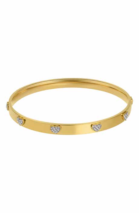 Adornia Water Resistant Pavé Heart Station Bracelet