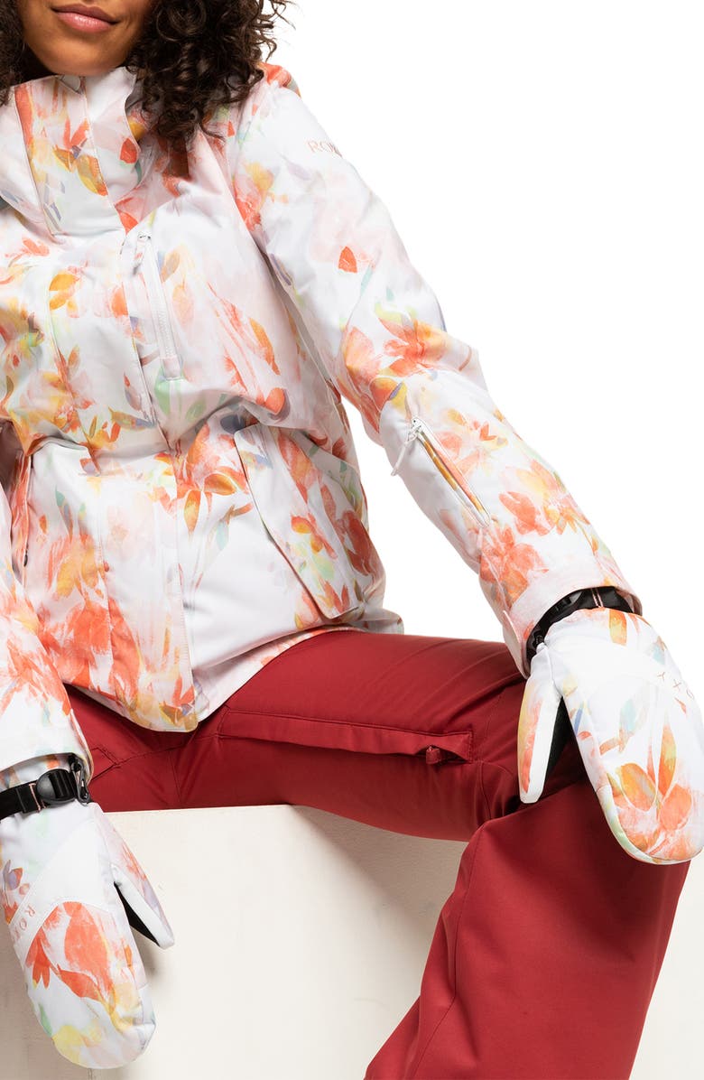 Roxy Jetty Floral Print Mittens, Alternate, color,