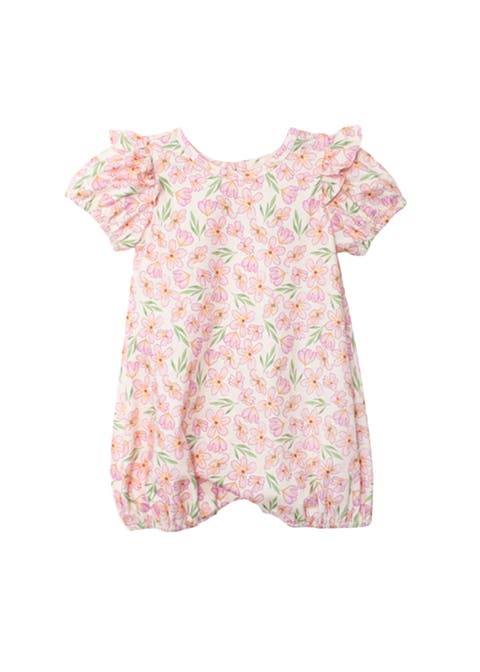 Wild Savanna Short Gathered Sleeve Romper (Baby)
