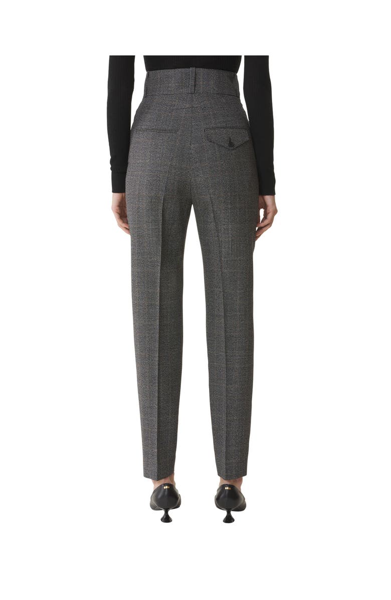 Lanvin Prince Of Wales Wool Cigarette Pants, Alternate, color, Gris Fonce Chine