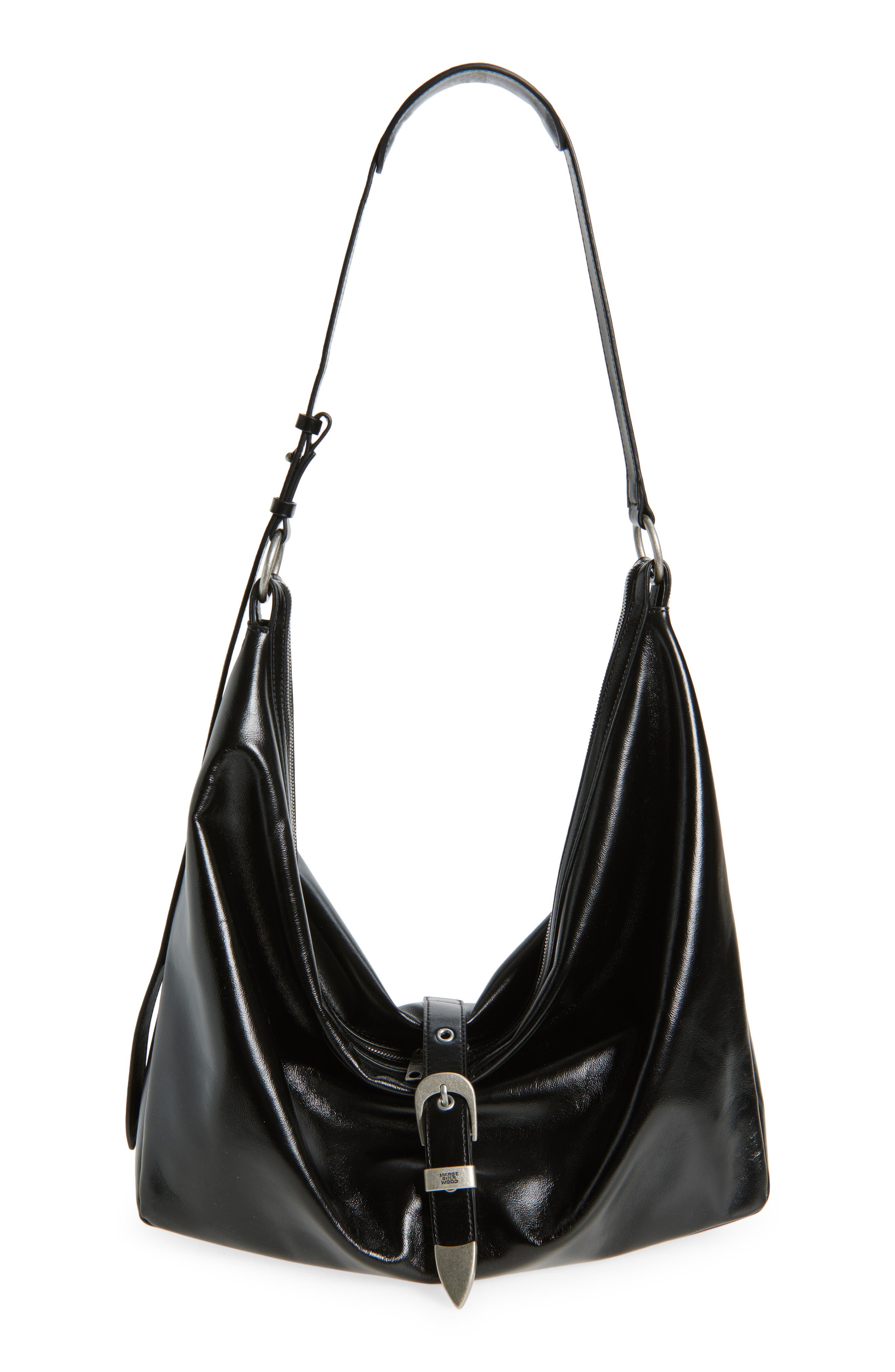MARGESHERWOOD Belted Leather Hobo Bag, Main, color, 