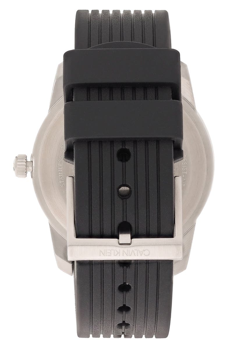 Calvin Klein Evidence Silicone Band Watch, 42mm, Alternate, color,