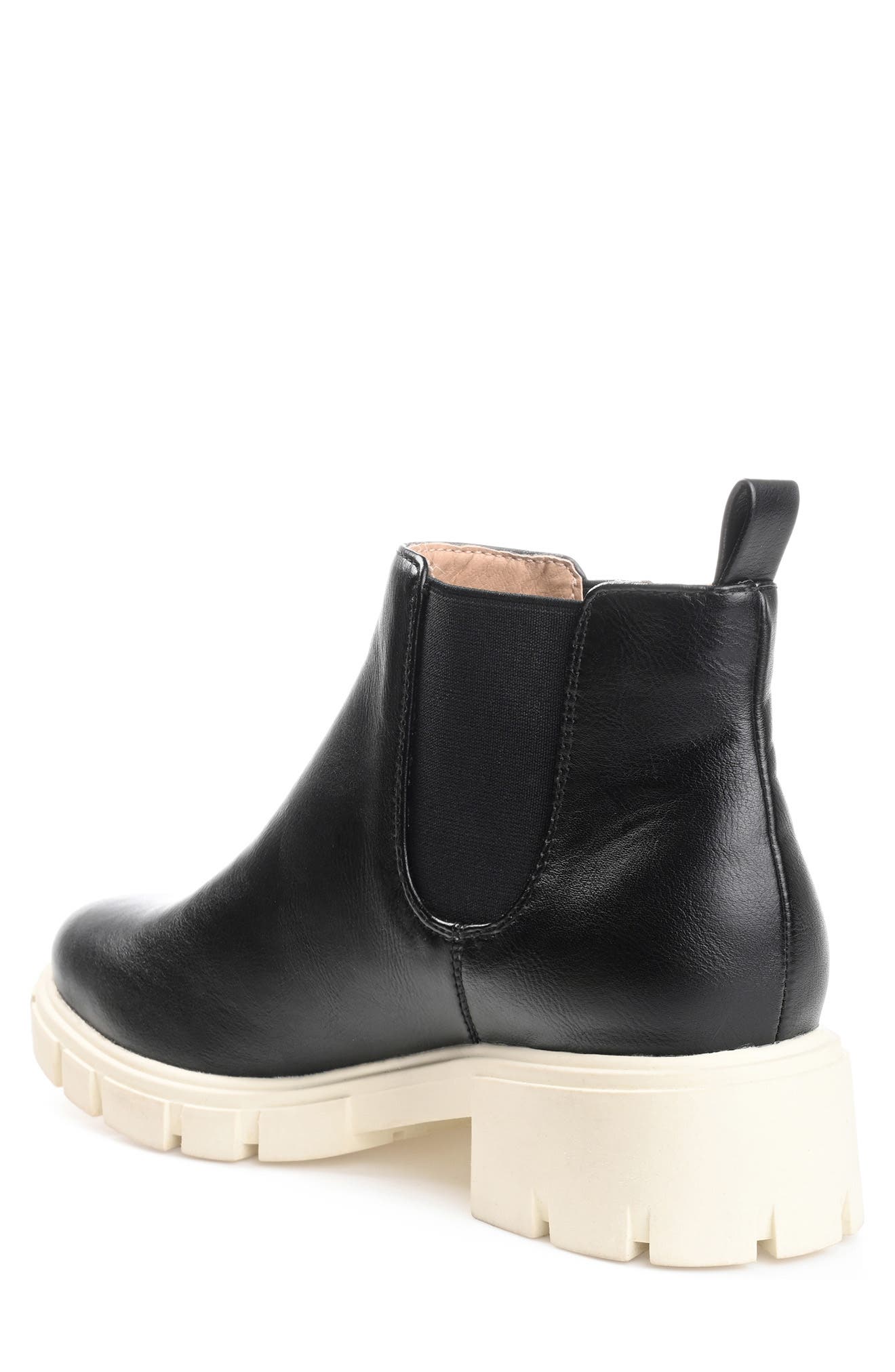 Journee Collection Rorke Lug Sole Chelsea Boot, Alternate, color, Black