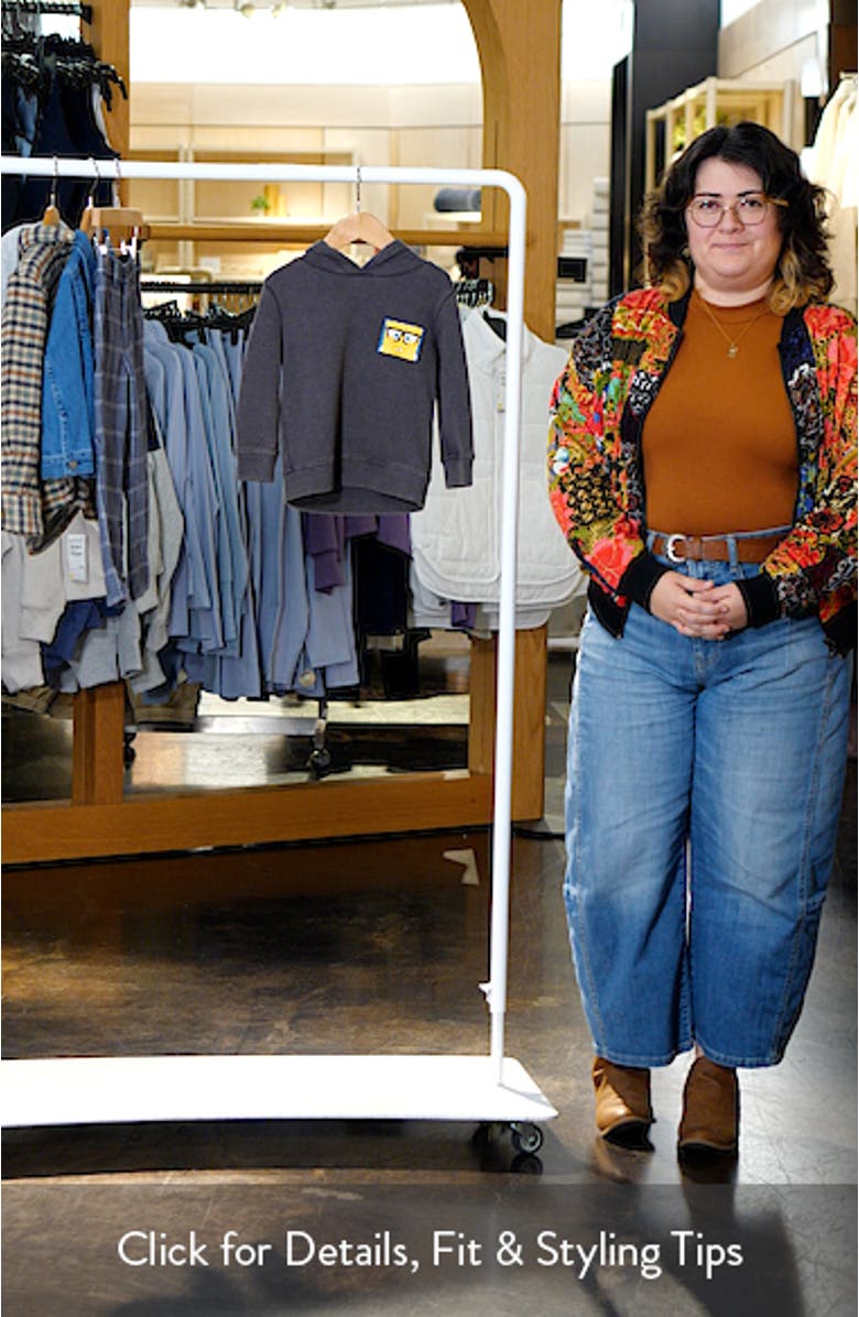 Kids' SpongeBob SquarePants<sup>™</sup> Stonewashed Waffle Knit Hoodie, sales video thumbnail