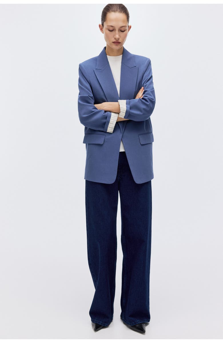 H&M Throw-on Blazer, Alternate, color, Pigeon Blue