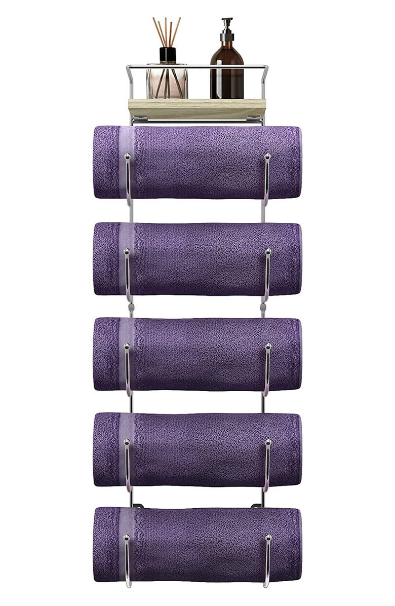 SORBUS Wall Mounted Organizing Rack, Alternate, color, Silver