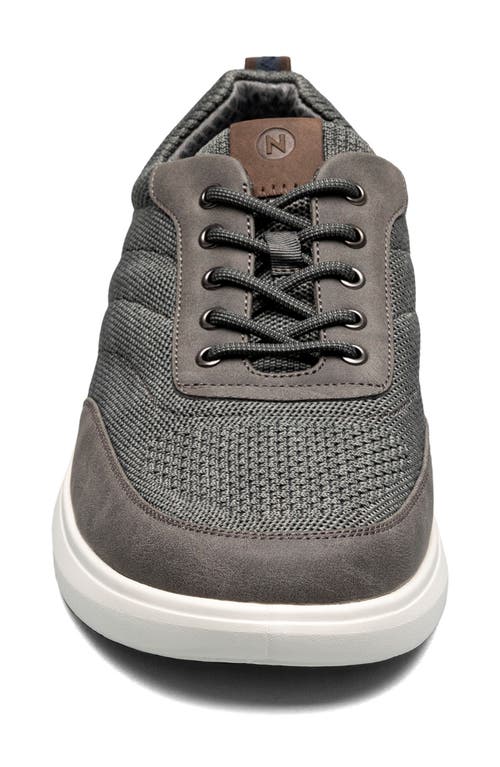 Nunn Bush Men's Ponte Knit Moc Toe Sneaker In Gray Multi