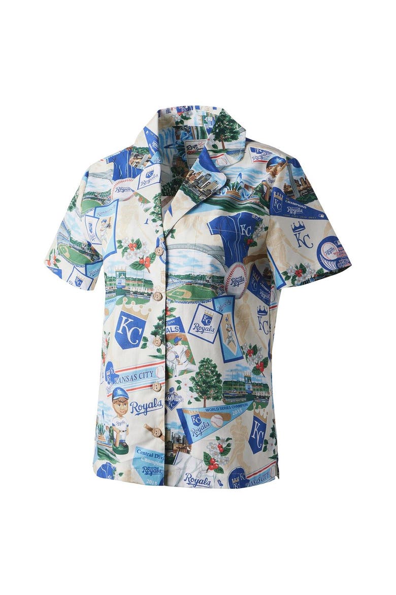 Women's Reyn Spooner White Kansas City Royals Scenic Camp Button-Up Shirt, Alternate, color, White