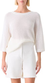 Akris punto Linen & Cotton Sweater