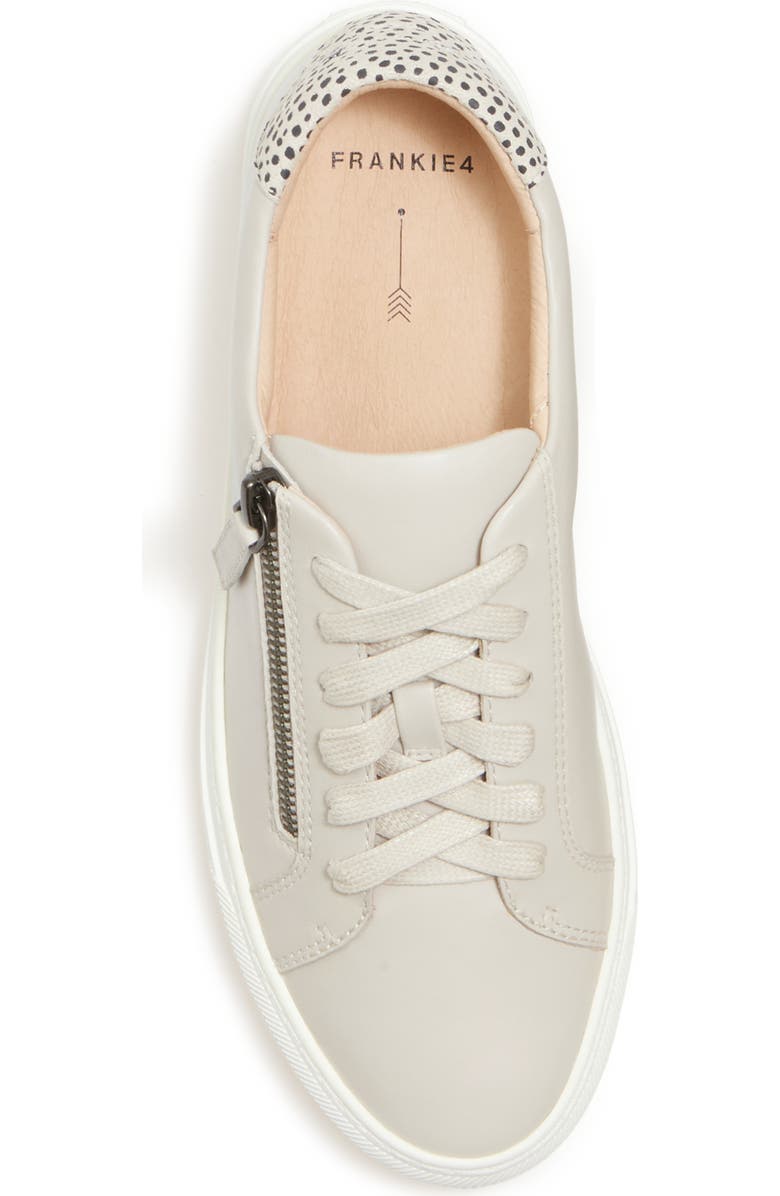 FRANKIE4 Billie Zip Sneaker, Alternate, color, Bone/ Leopard Spot Print