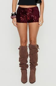Princess Polly Showtime Micro Sequin Shorts