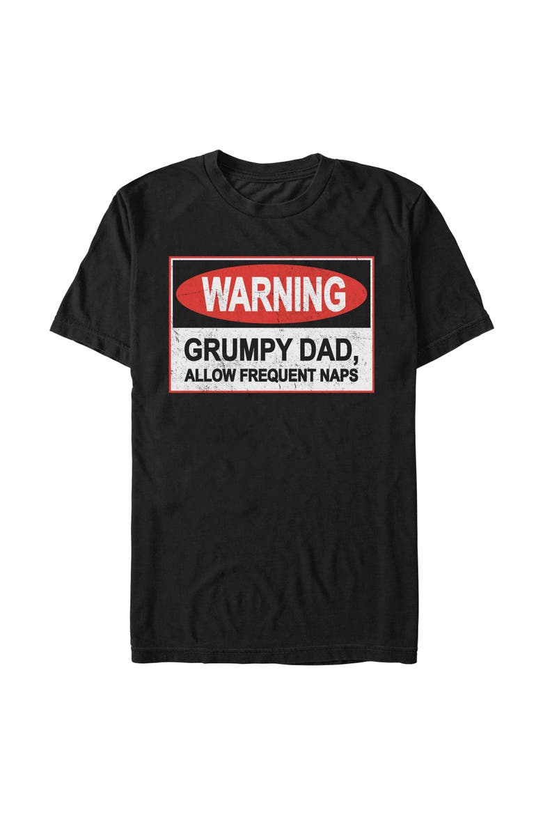Men's Lost Gods Warning Grumpy Dad  Graphic T-Shirt, Main, color, Black