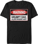 Lost Gods Men's Lost Gods Warning Grumpy Dad Graphic T-Shirt