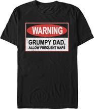 Lost Gods Men's Lost Gods Warning Grumpy Dad Graphic T-Shirt