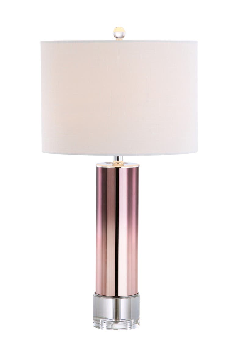 Edward 27" Glass /Crystal LED Table Lamp, Main, color, Rose Gold