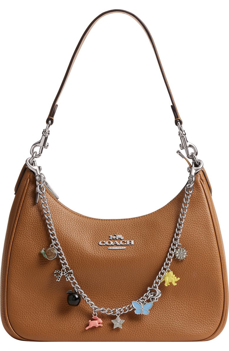 COACH Motif Chain Strap Bag Charm, Alternate, color, Silver