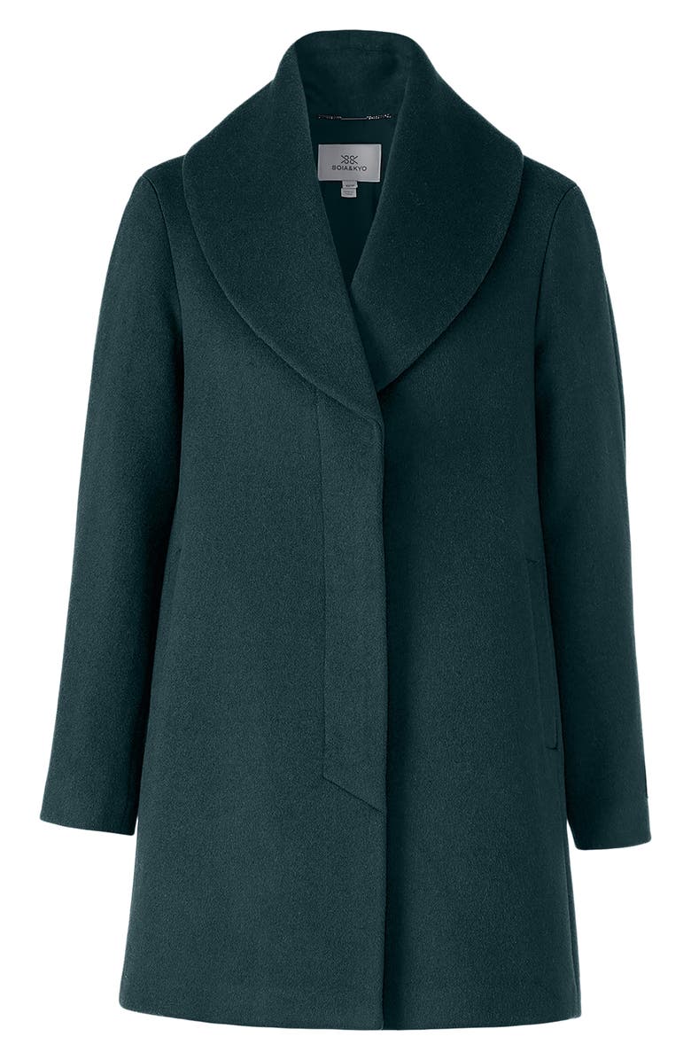 Soia & Kyo Elsa Wool Blend Coat, Alternate, color, Midnight Forest