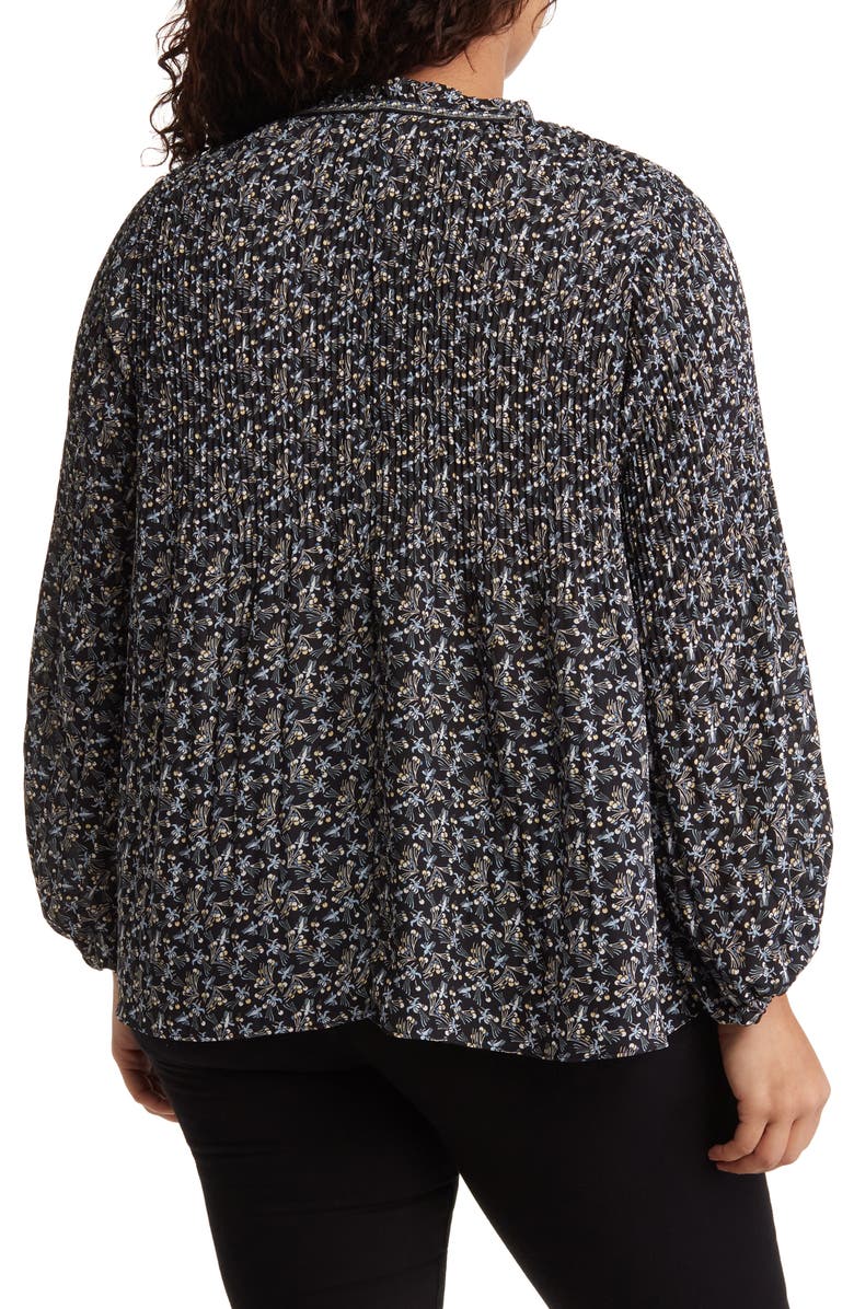 MAX STUDIO 3/4 Sleeve Printed Blouse, Alternate, color,