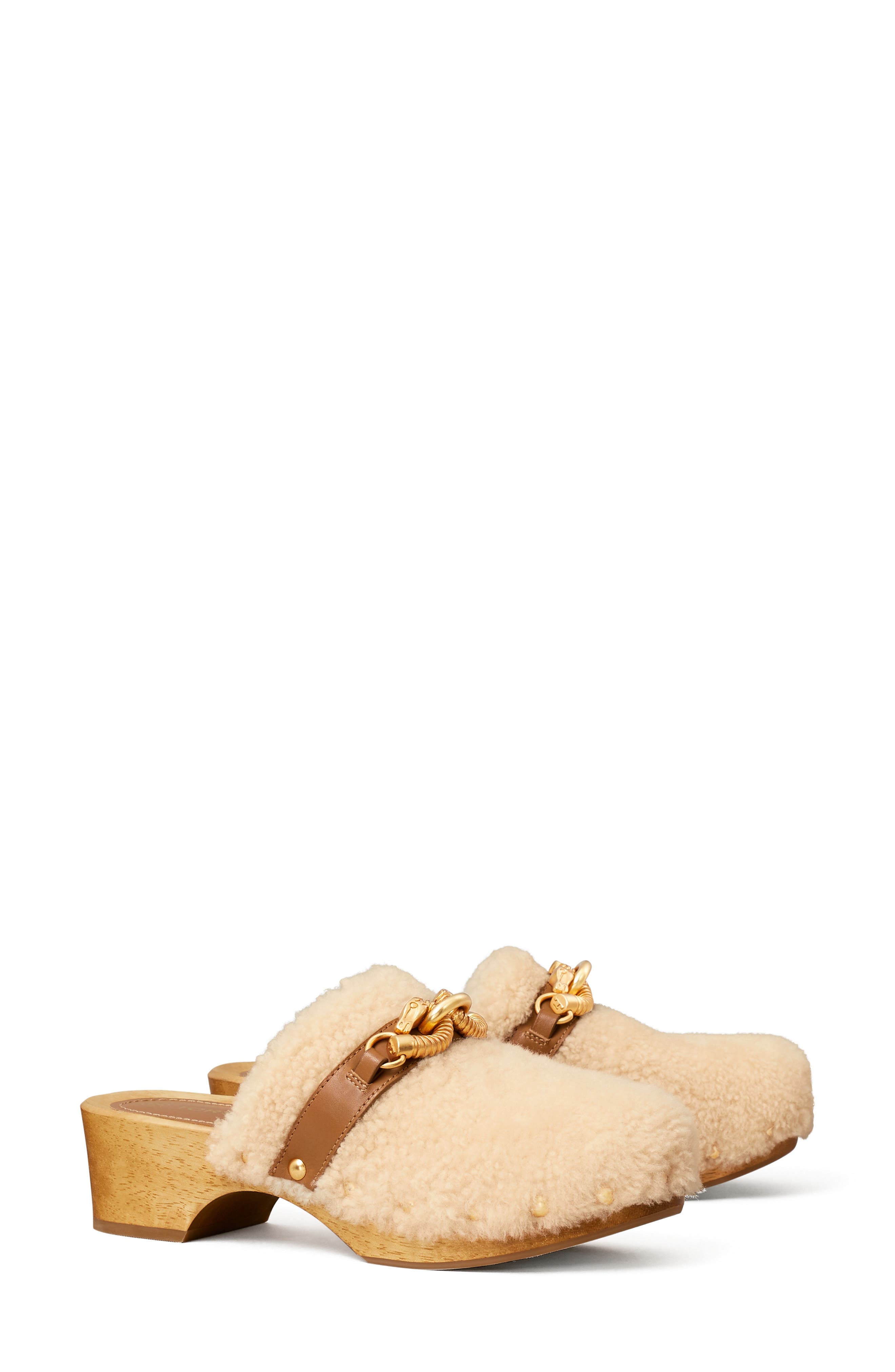 Tory Burch Jessa Genuine Shearling Clog, Main, color, 