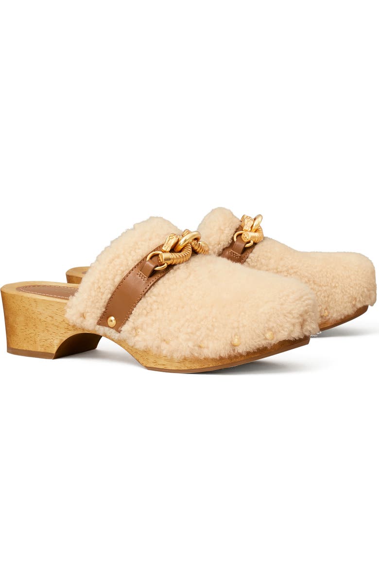 Tory Burch Jessa Genuine Shearling Clog, Main, color,