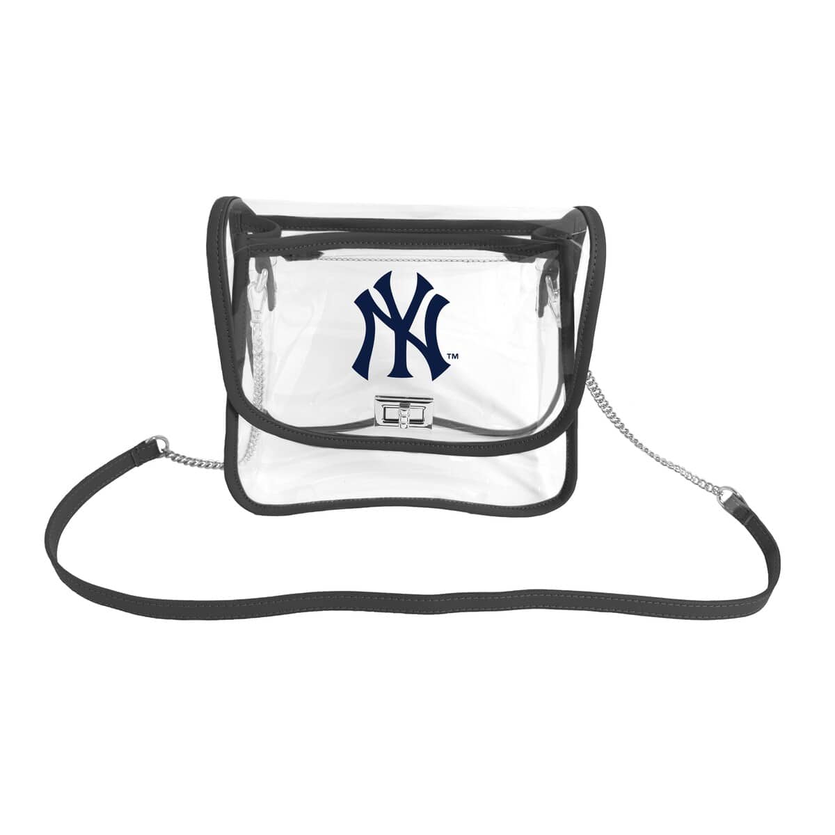 LOGO BRANDS New York Yankees Sideline Clear Purse, Main, color, Navy