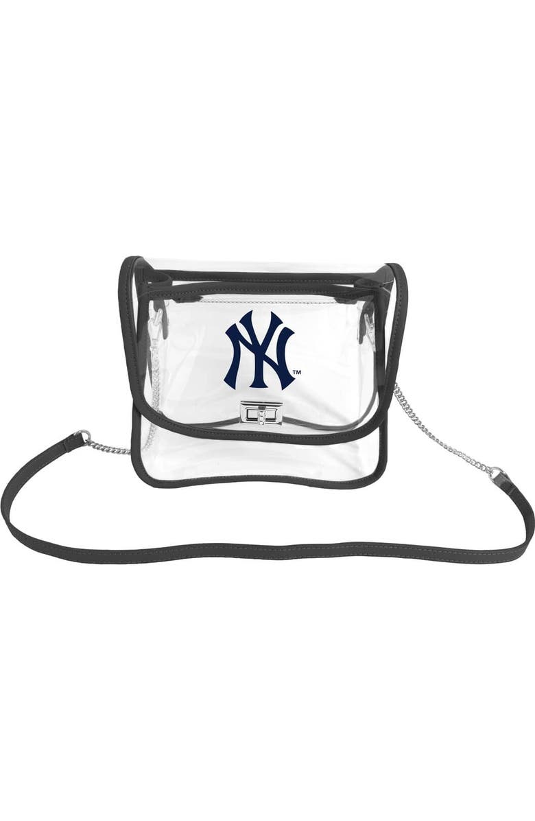 LOGO BRANDS New York Yankees Sideline Clear Purse, Main, color, Navy