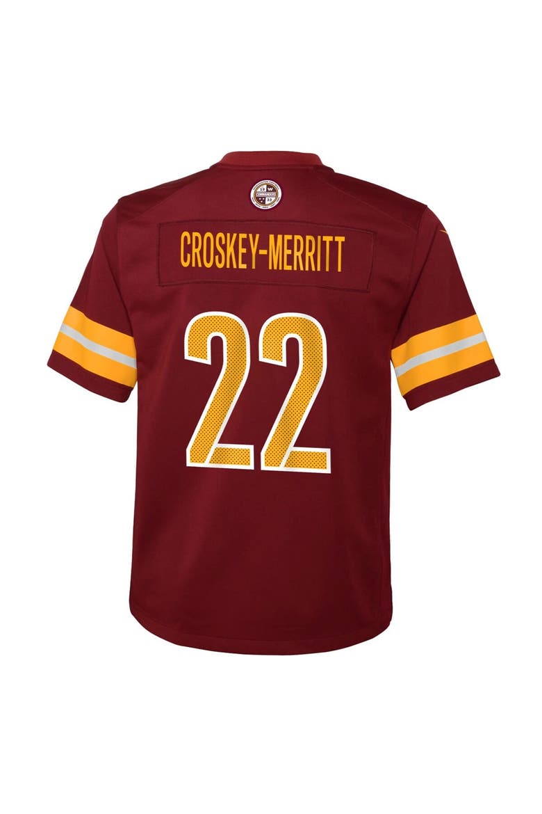 Youth Nike Jacory Croskey-Merritt Burgundy Washington Commanders Team Game Jersey, Alternate, color, Burgundy