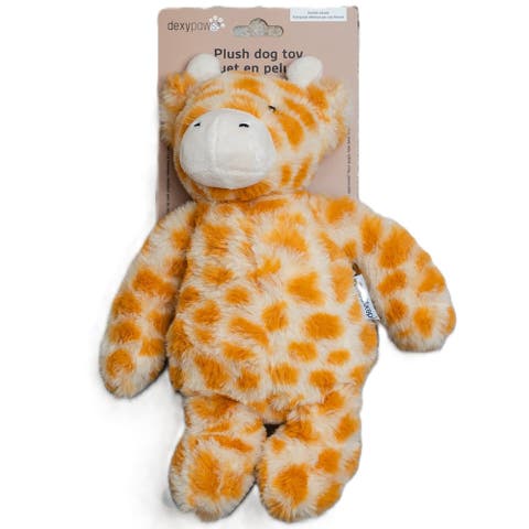 Giraffe Squeak & Crinkle Plush Dog Toy