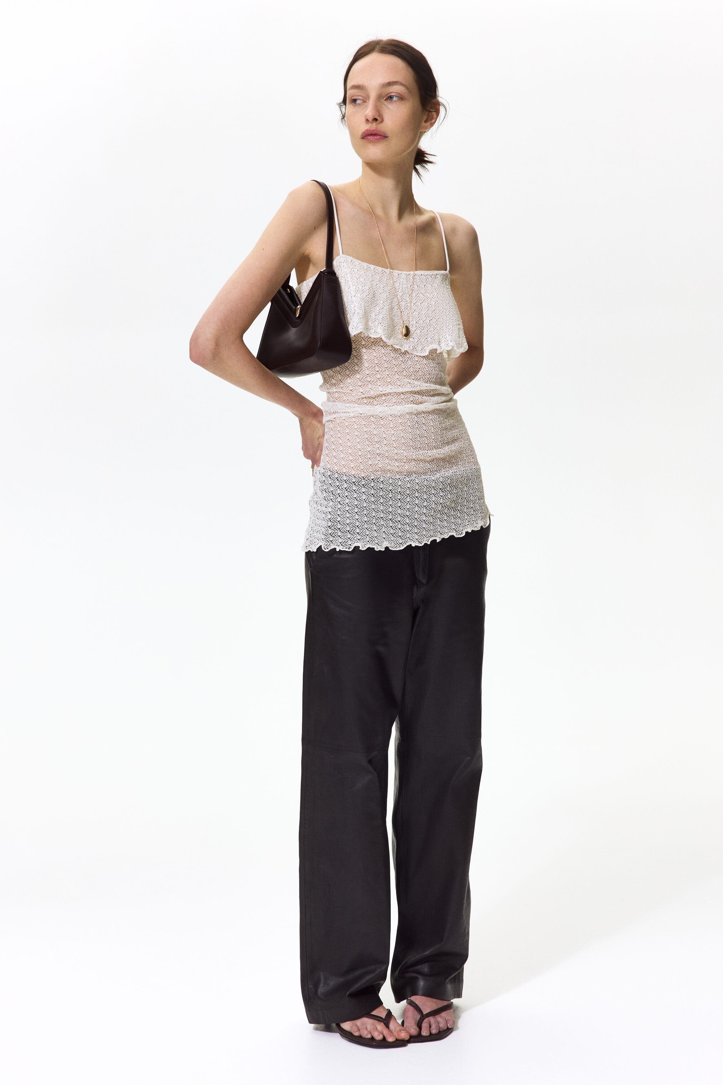Pointelle-knit Strappy Top - image 2