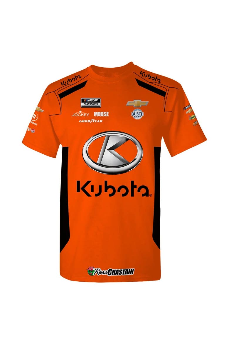 Men's Trackhouse Racing Team Collection  Orange Ross Chastain Kubota Uniform T-Shirt, Alternate, color, Orange