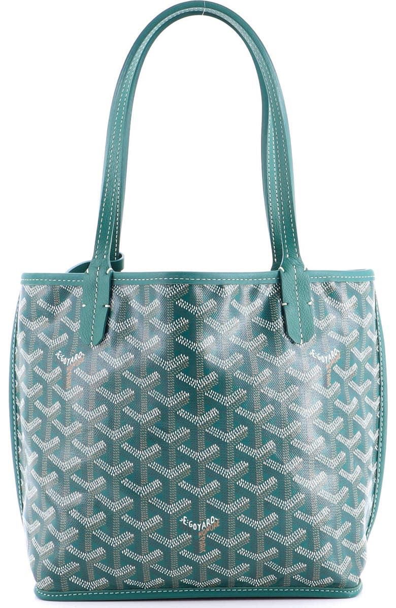 Pre-Owned Goyard Anjou Reversible Tote Coated Canvas Mini, Alternate, color, Green