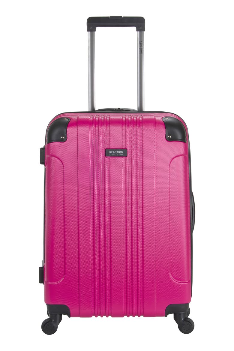 Out of Bounds Lightweight Hardside 4-Wheel Spinner Luggage, Main, color, MAGENTA