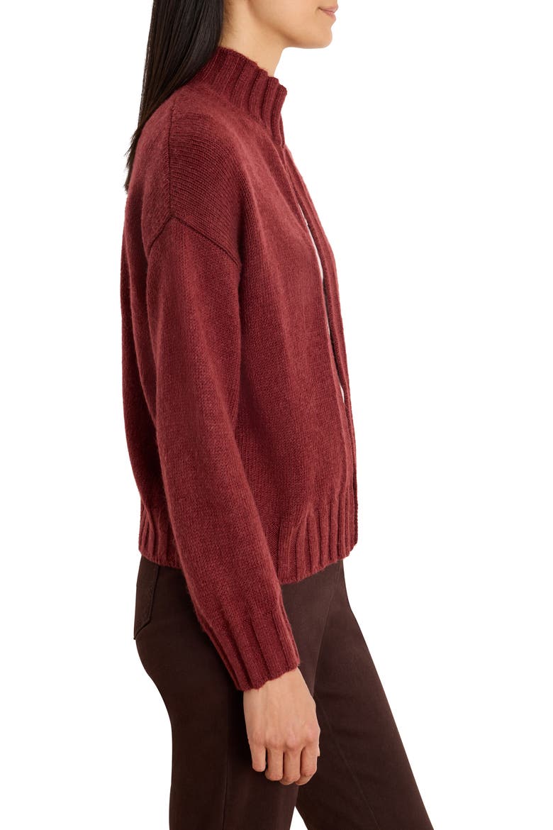 Pop On Cardigan, Alternate, color, WINE