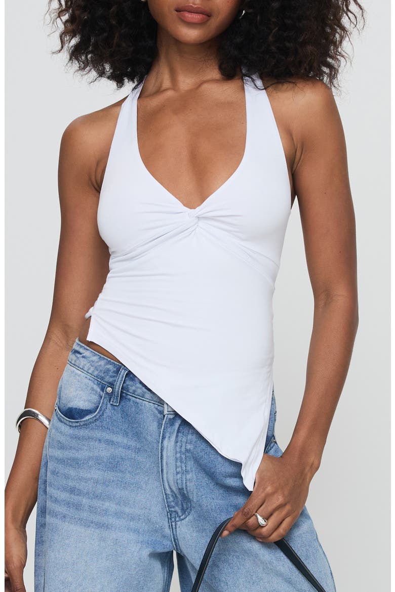 Chilli Asymmetric Halter Top, Main, color, WHITE