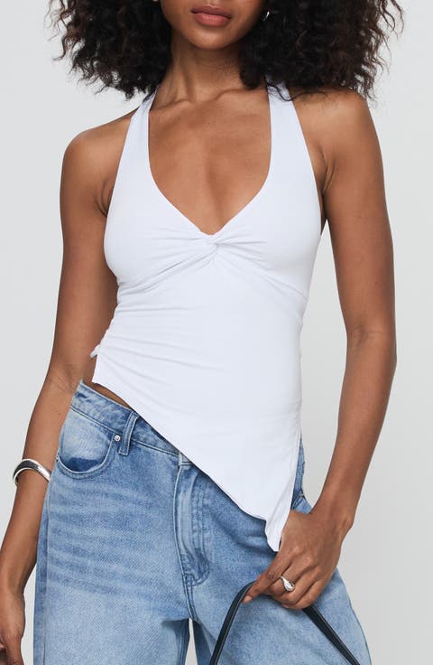 Chilli Asymmetric Halter Top