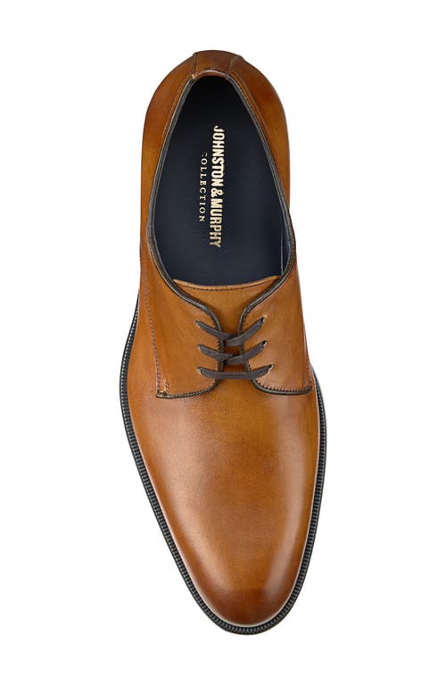 Johnston & Murphy Collection Flynch Plain Toe Derby In Tan Italian Calfskin