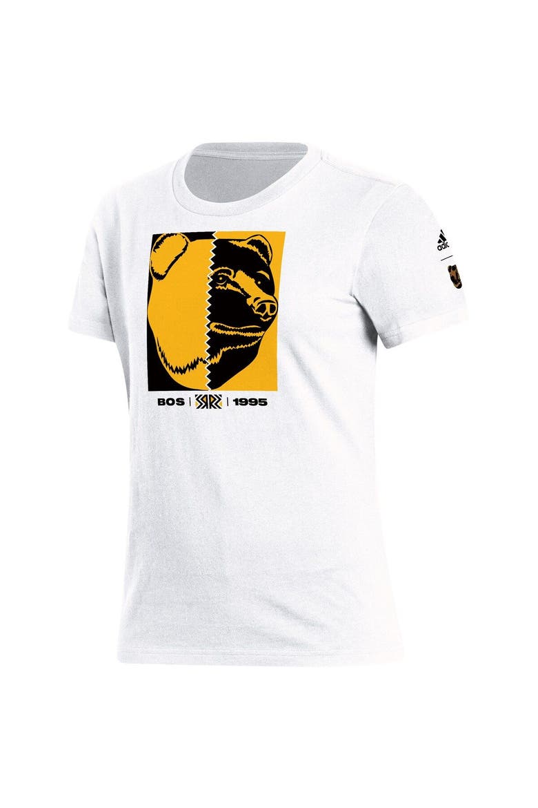 Women's adidas White Boston Bruins Reverse Retro 2.0 Playmaker T-Shirt, Alternate, color, White