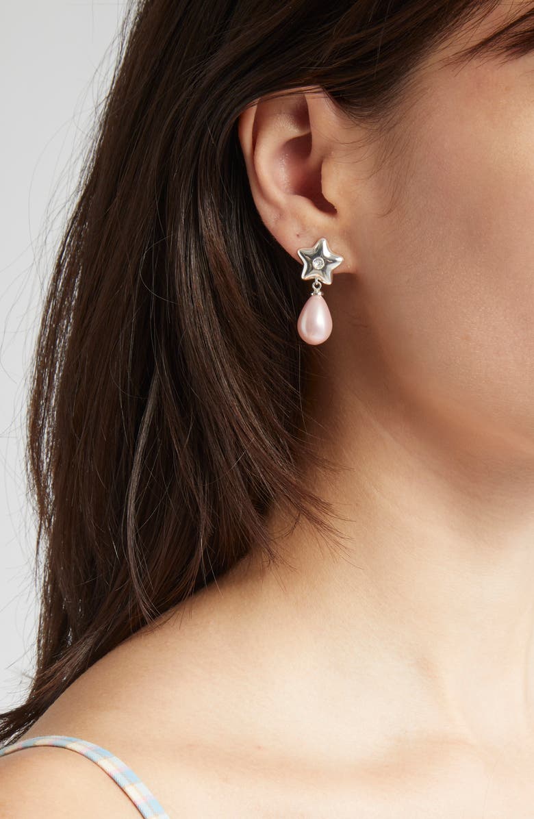 Sandy Liang Cloverdale 2.0 Pearl Drop Earrings, Alternate, color, 