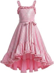 Mia Belle Girls Cute Girls Ruffle Hi-Lo Dress