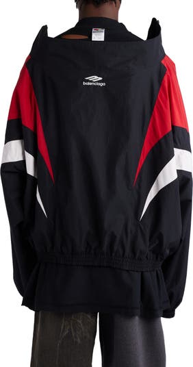 Balenciaga 3B Sports Icon Off the Shoulder Track Jacket Balenciaga 3B Sports Icon Off the Shoulder Track Jacket
