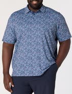 Callaway Big & Tall Multi Palm Geometric Print Polo Shirt