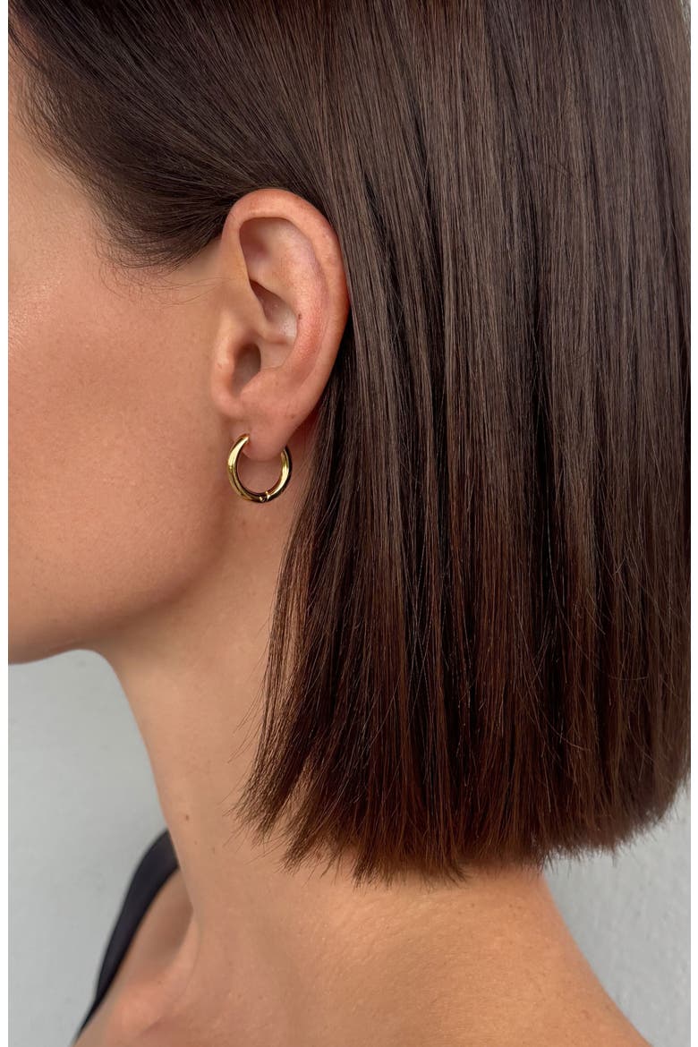 Set of 3 Pairs 18k Gold Plate Earrings, Alternate, color, GOLD