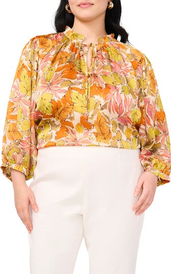 ヴィンスカムート Vince Camuto Raglan Sleeve Peasant Blouse レディース シャツ トップス Crushed O Vince Camuto Raglan Sleeve Peasant Top | Nordstromrack