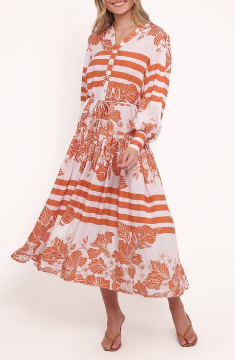 Jules Mixed Print Long Sleeve Dress