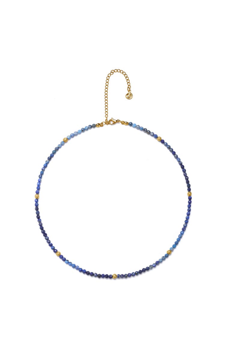 Oracle of the Deep Lapis Lazuli Choker Necklace, Main, color, Gold