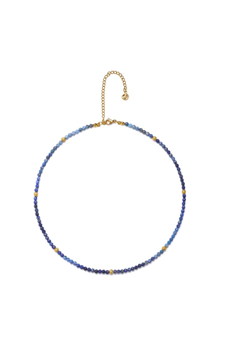 Seven Saints Oracle of the Deep Lapis Lazuli Choker Necklace, Main, color, Gold