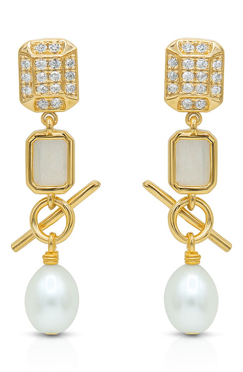 LA MENO Geometric Drop Earrings, Main, color,