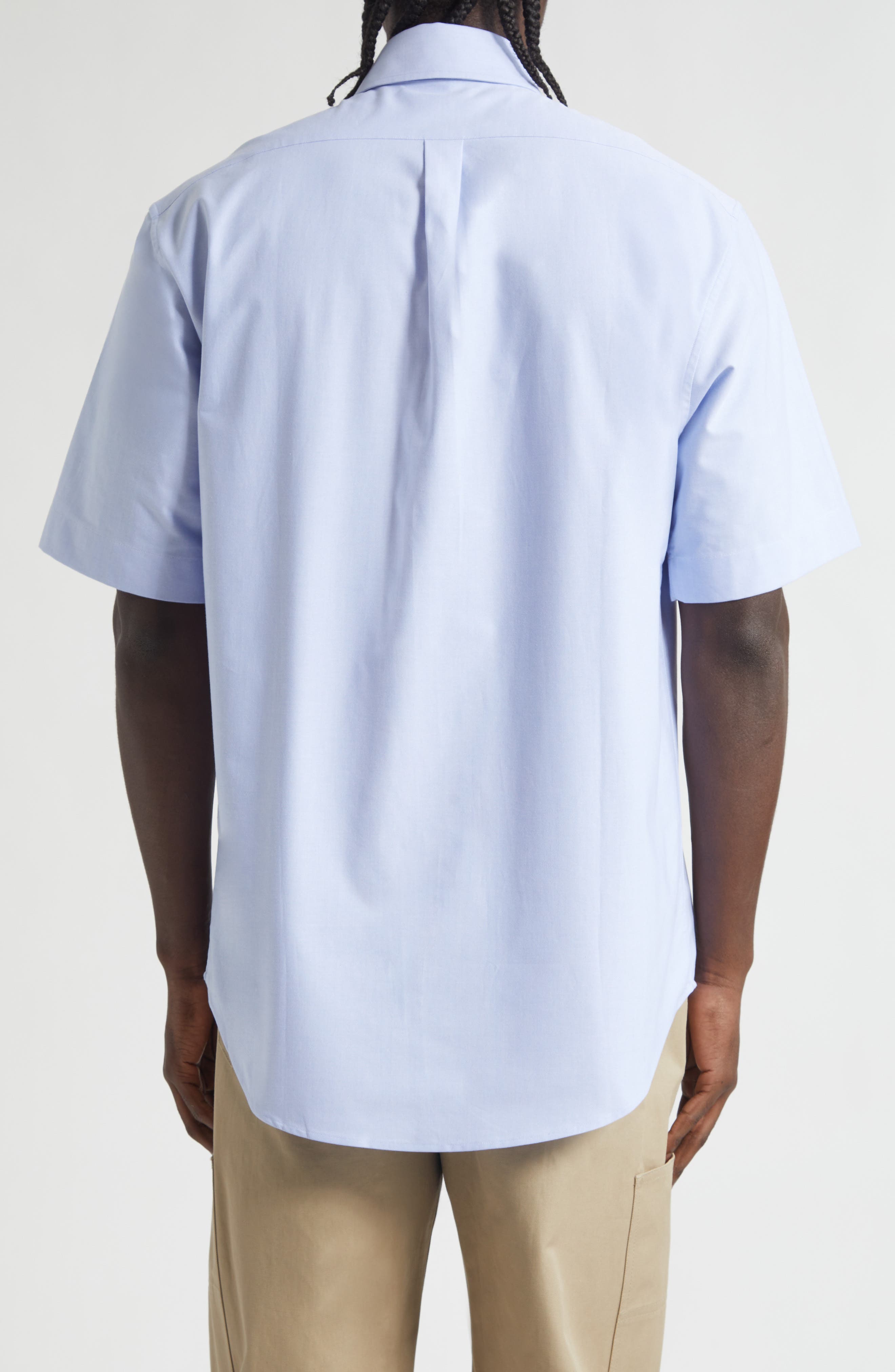 Short Sleeve Cotton Oxford Button-Down Shirt - image 2